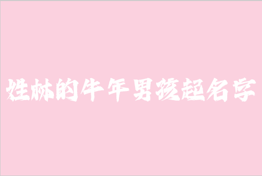姓林的牛年男孩起名字