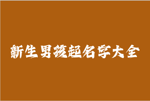 新生男孩起名字大全