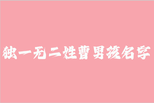 獨一無二姓曹男孩名字
