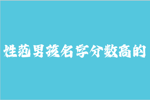 姓范男孩名字分數高的